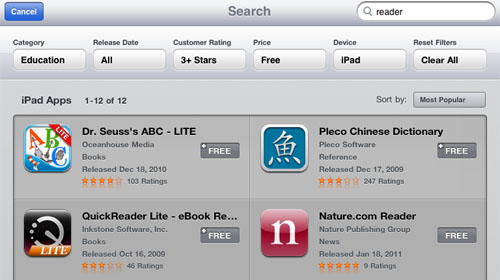 iPad App Store Gets Helpful Search Filters The iPad Guide