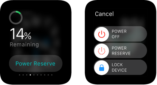 power reserve apple watch series 4