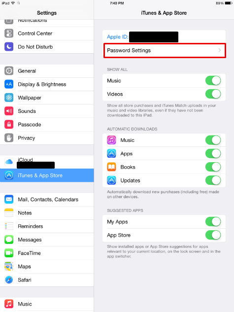 how to turn off password ios app download